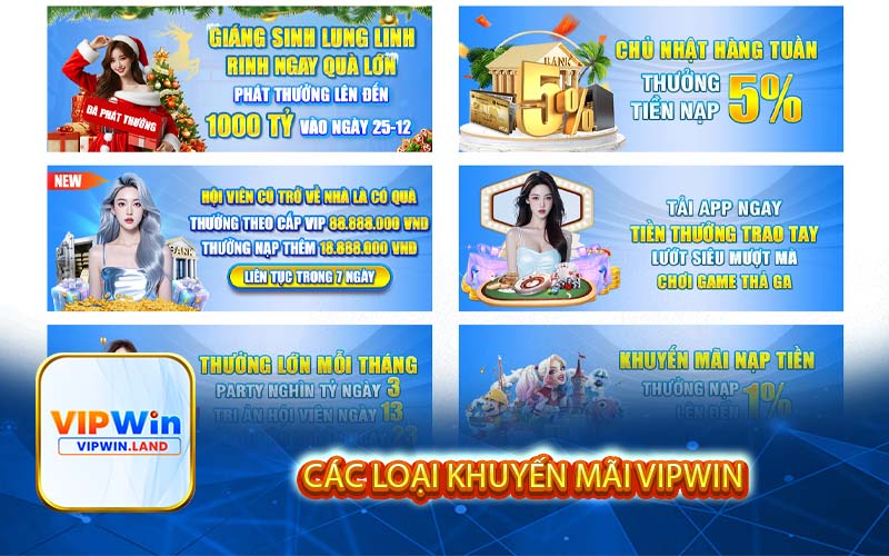Các loại khuyến mãi Vipwin