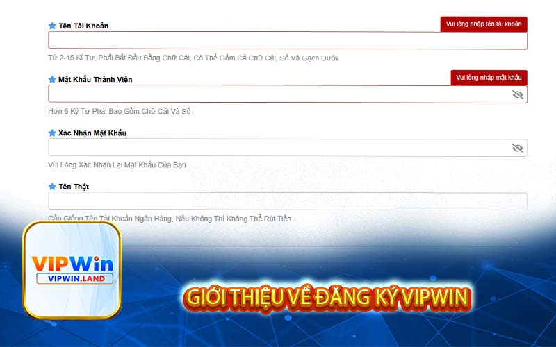 Giới thiệu về Đăng Ký Vipwin