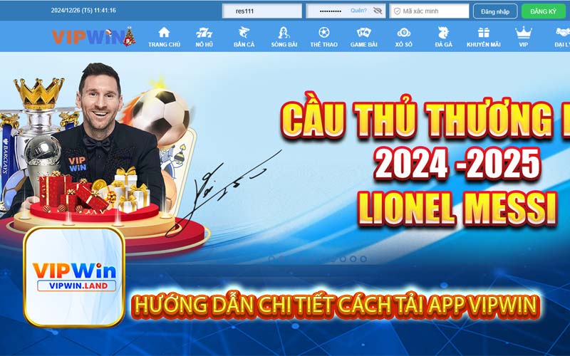 Hướng dẫn chi tiết cách tải App Vipwin