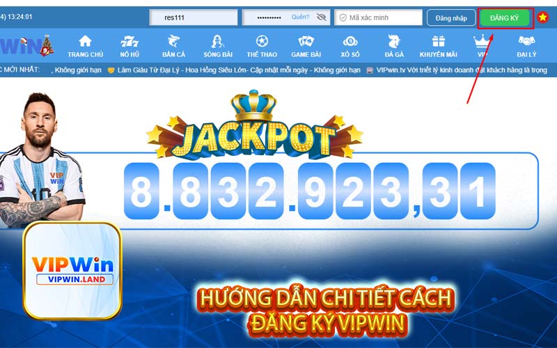 Hướng dẫn chi tiết cách Đăng Ký Vipwin